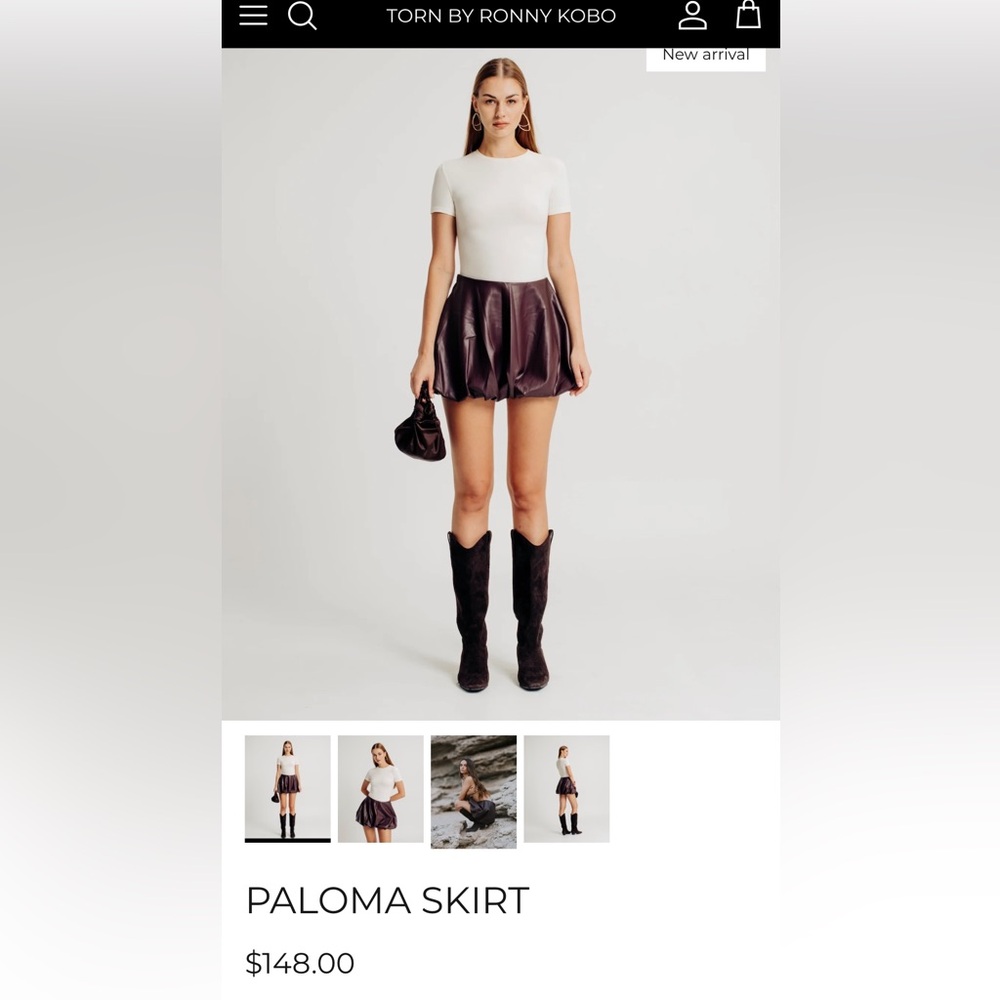 Torn by Ronny Kobo Purple Paloma Skirt